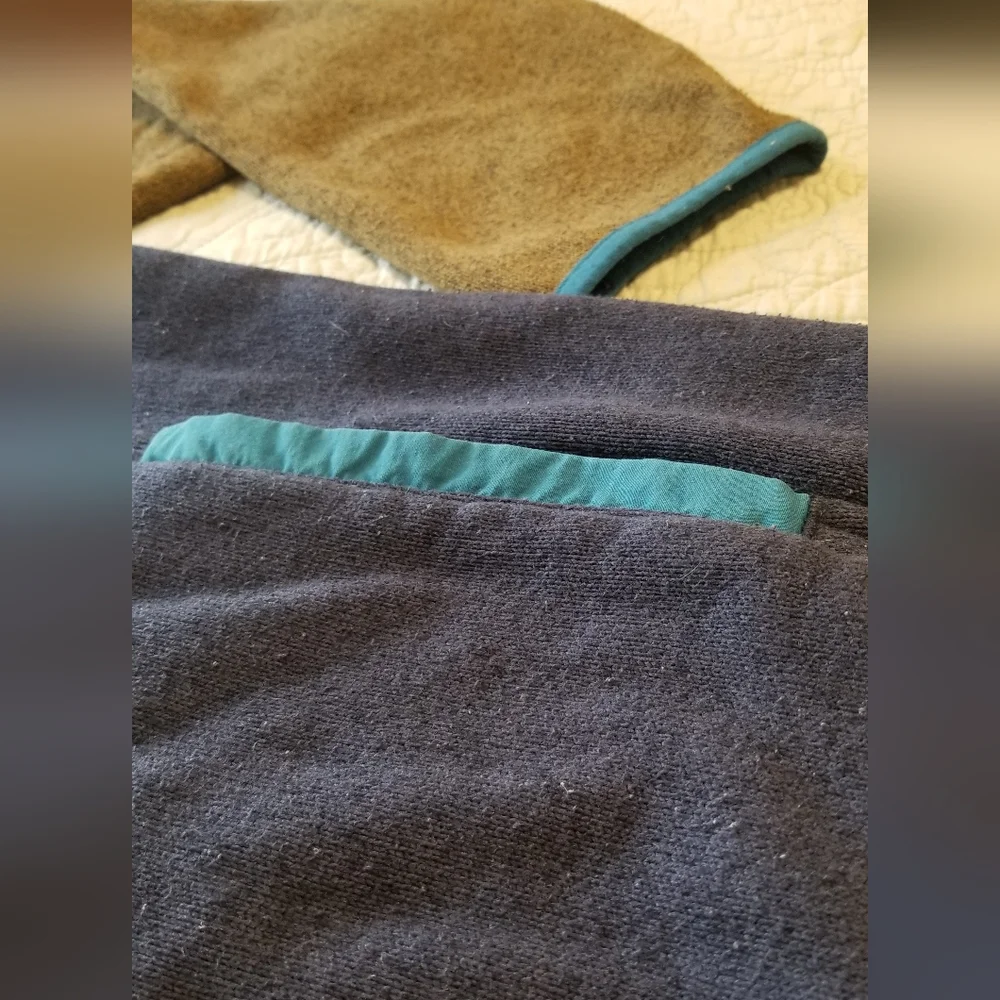 L.L. Bean Colorblock Snap Fleece Pullover - Picture 6 of 6